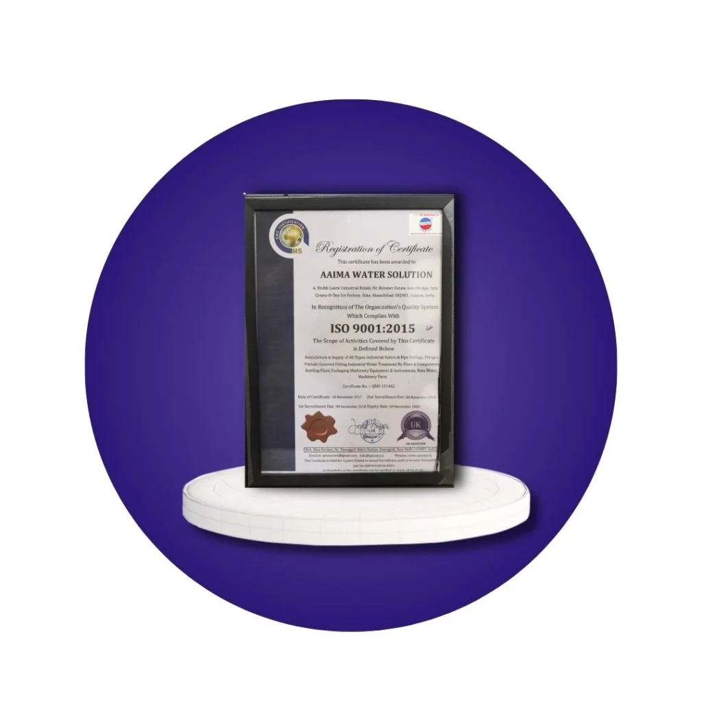 ISO 9001:2015 Quality Management Certificate