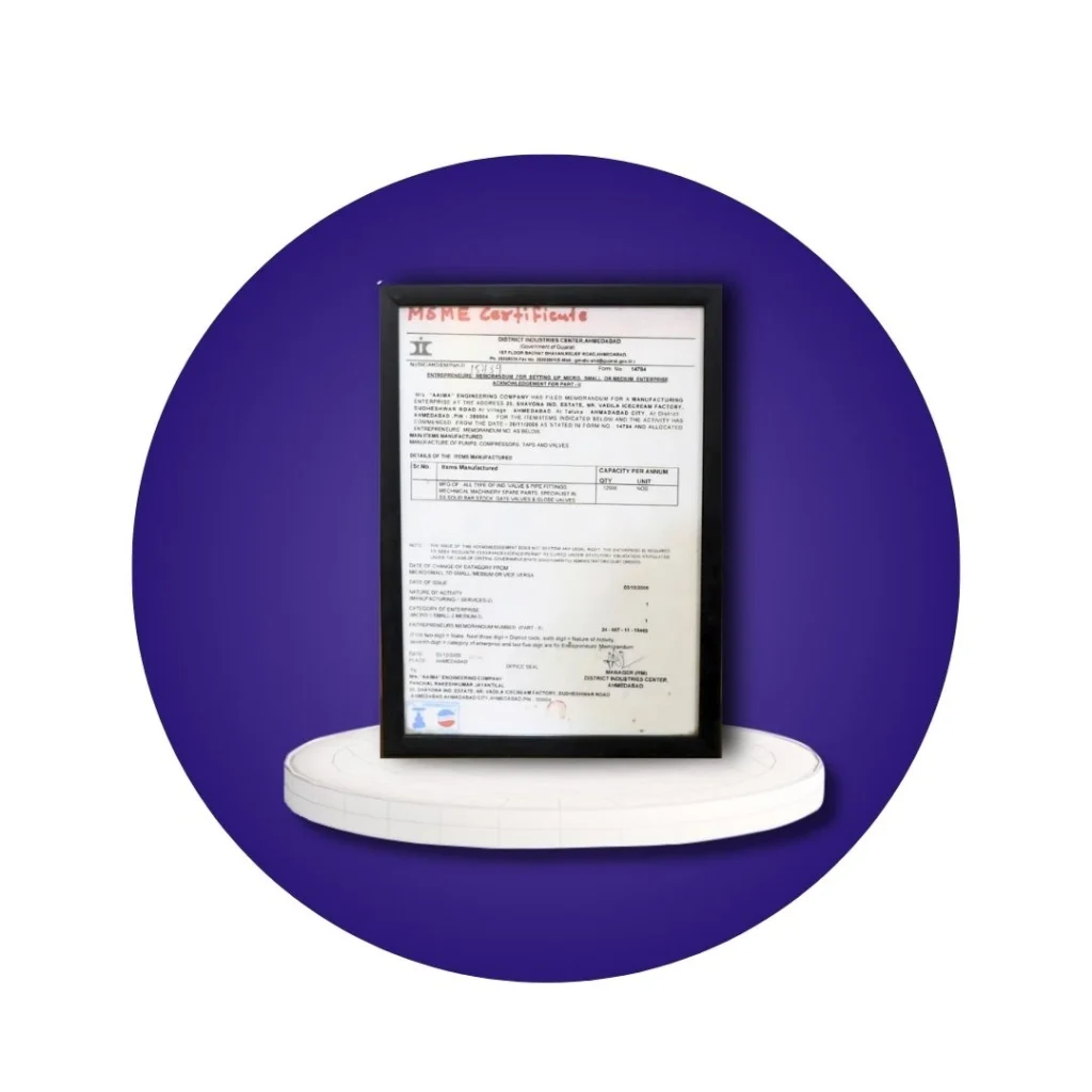 MSME Registration Certificate