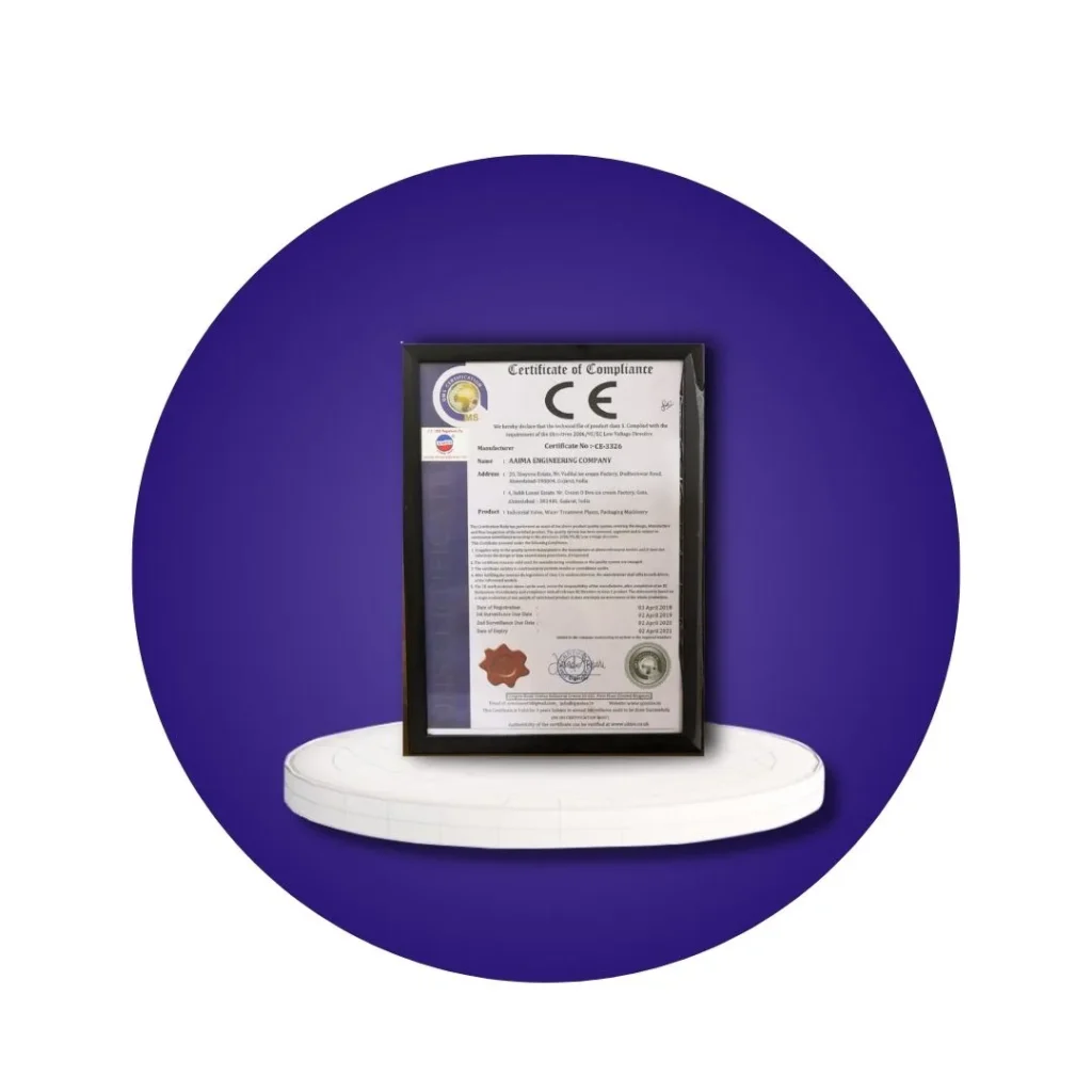 CE Compliance Certificate