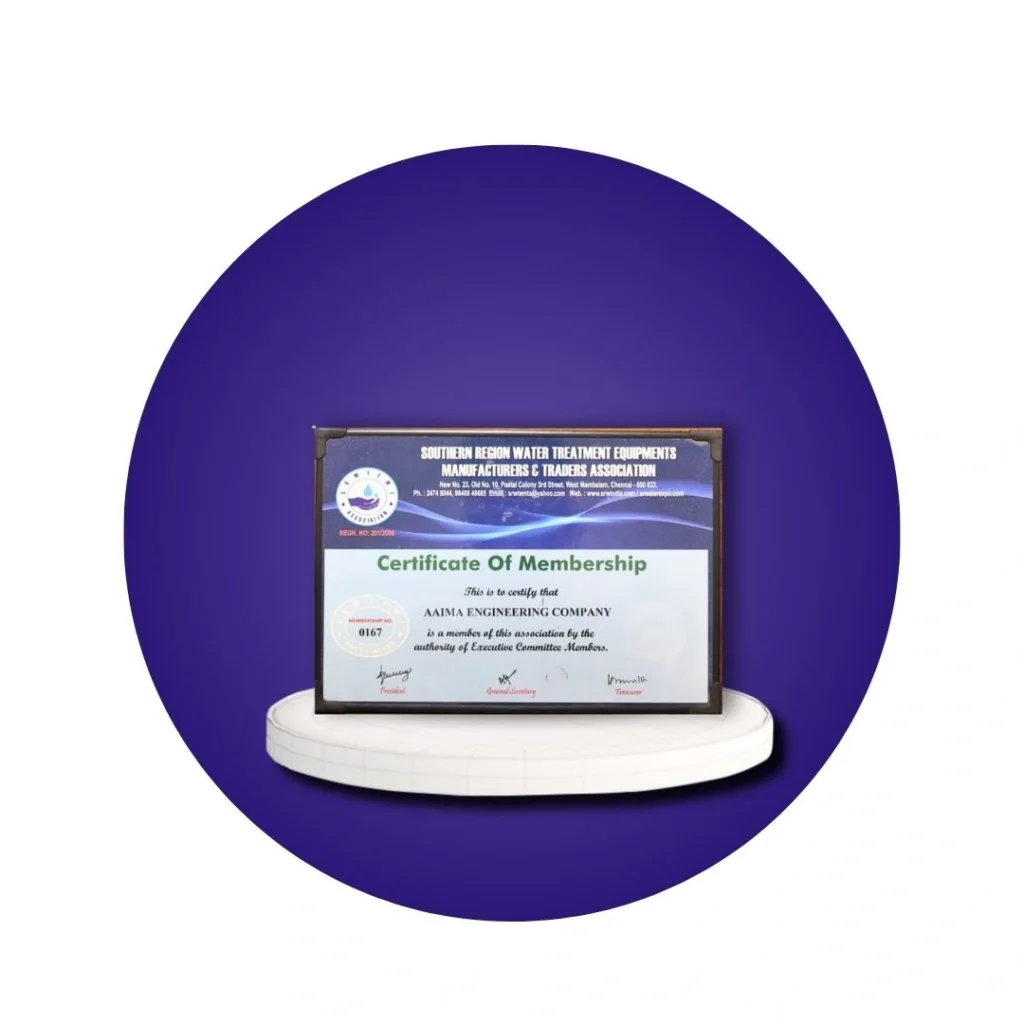 SRWTEMA Membership Certificate